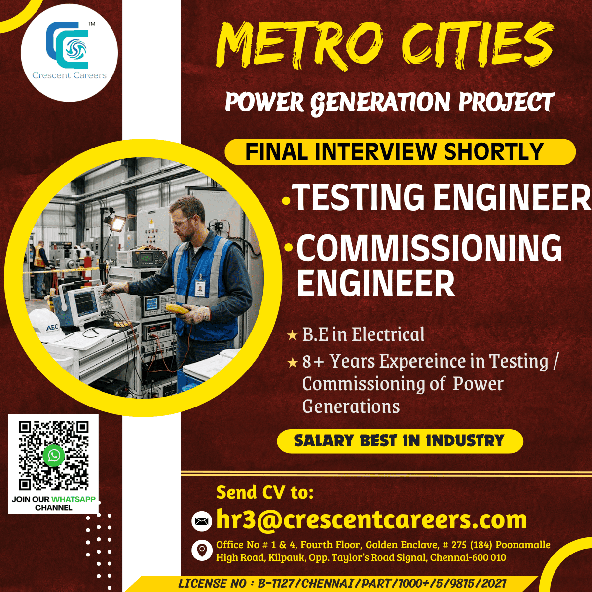 Hiring for METRO CITIES