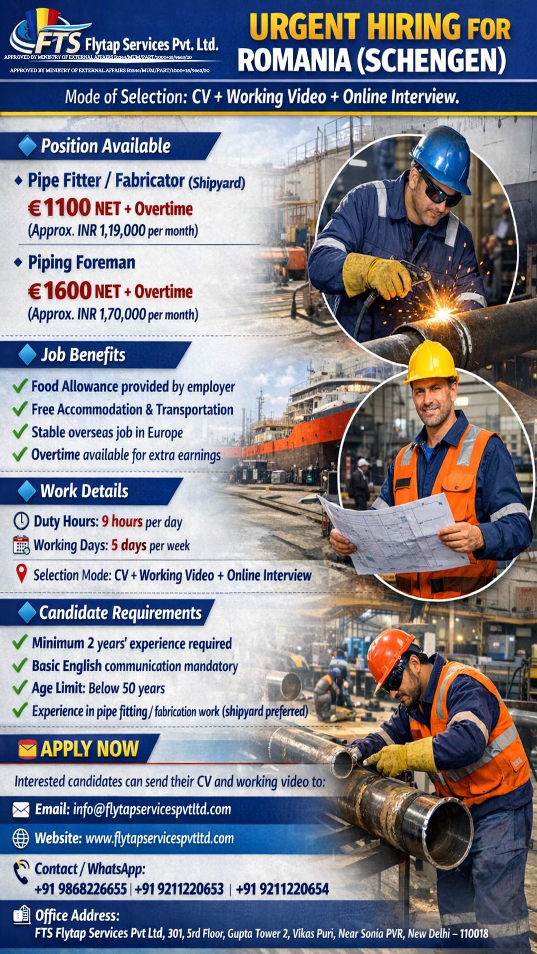 ? URGENT HIRING FOR ROMANIA (SCHENGEN ZONE) ??