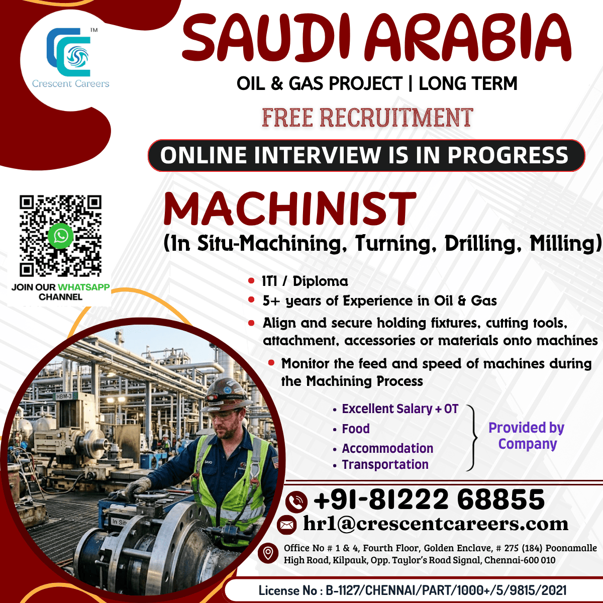 MACHINIST-FREE RECRUITMENT