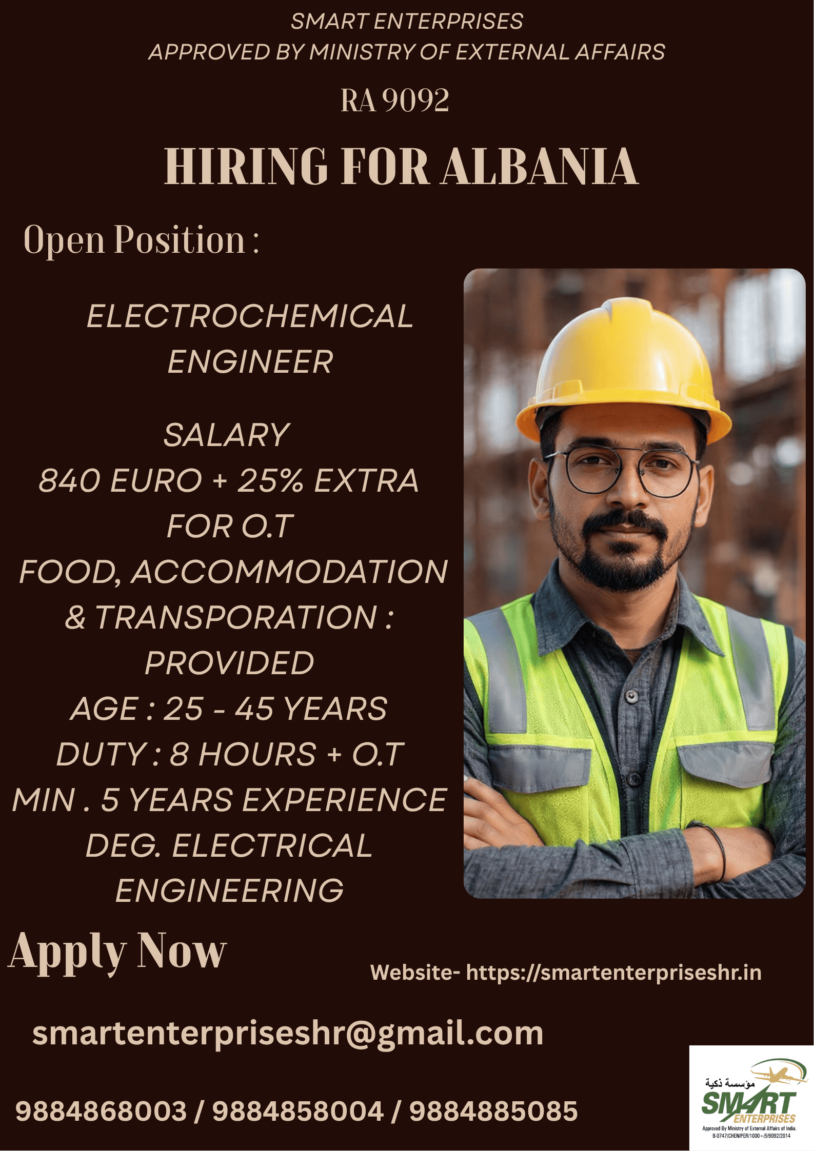 URGENT REQUIREMENT FOR ALBANIA