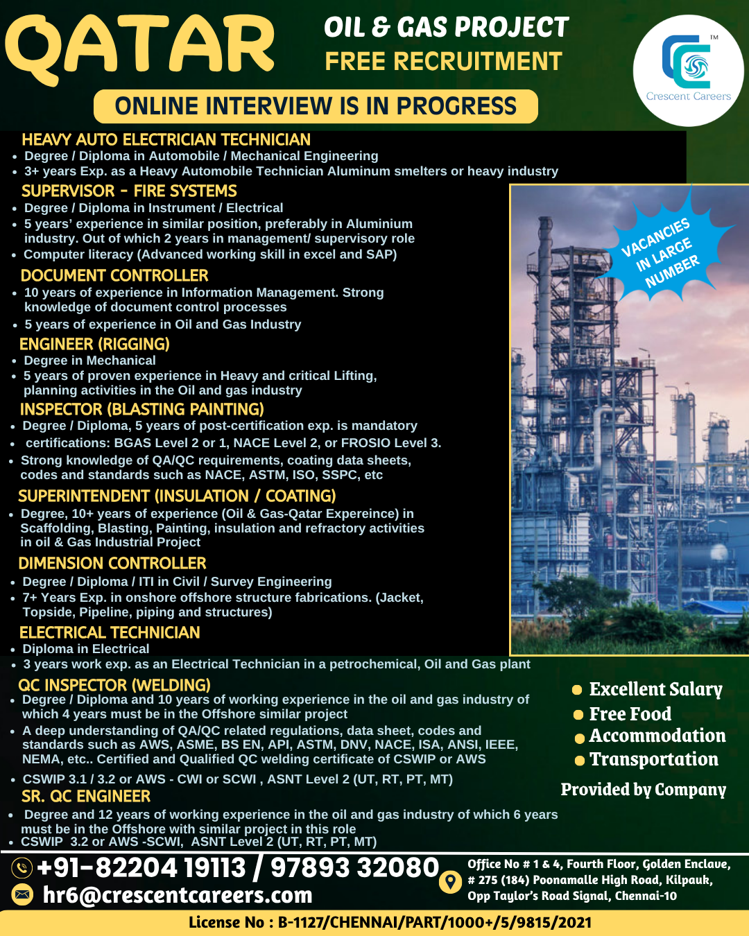 FREE RECUITMENT FOR QATAR COUNTRY