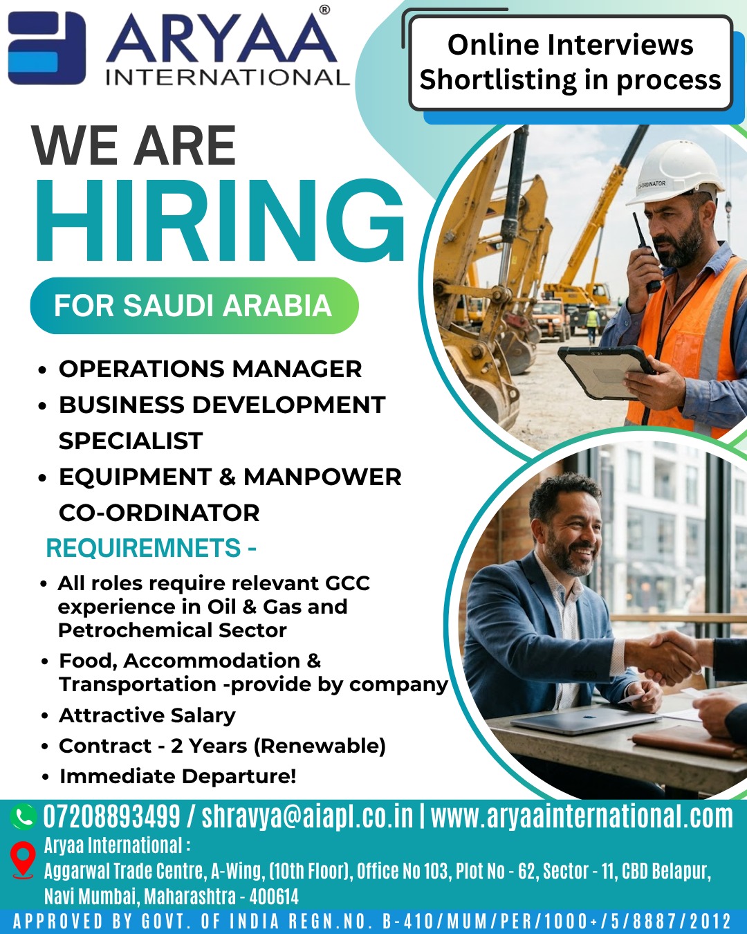 We’re Hiring for Saudi Arabia | Immediate Opportunities!