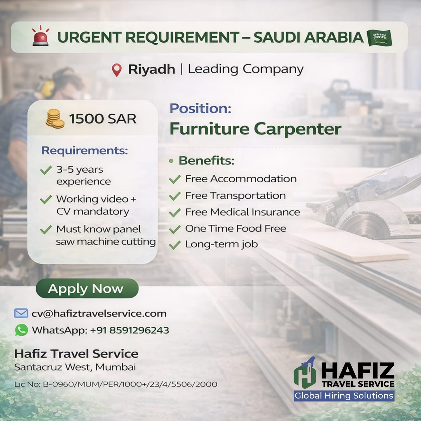 ? URGENT REQUIREMENT – SAUDI ARABIA (RIYADH) ??