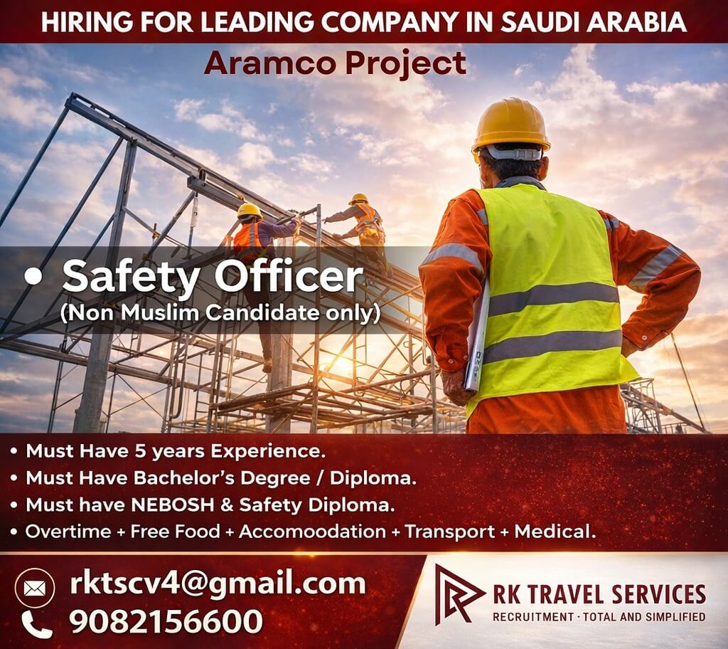 HIRING FOR LEADING Company in SAUDI ARABIA