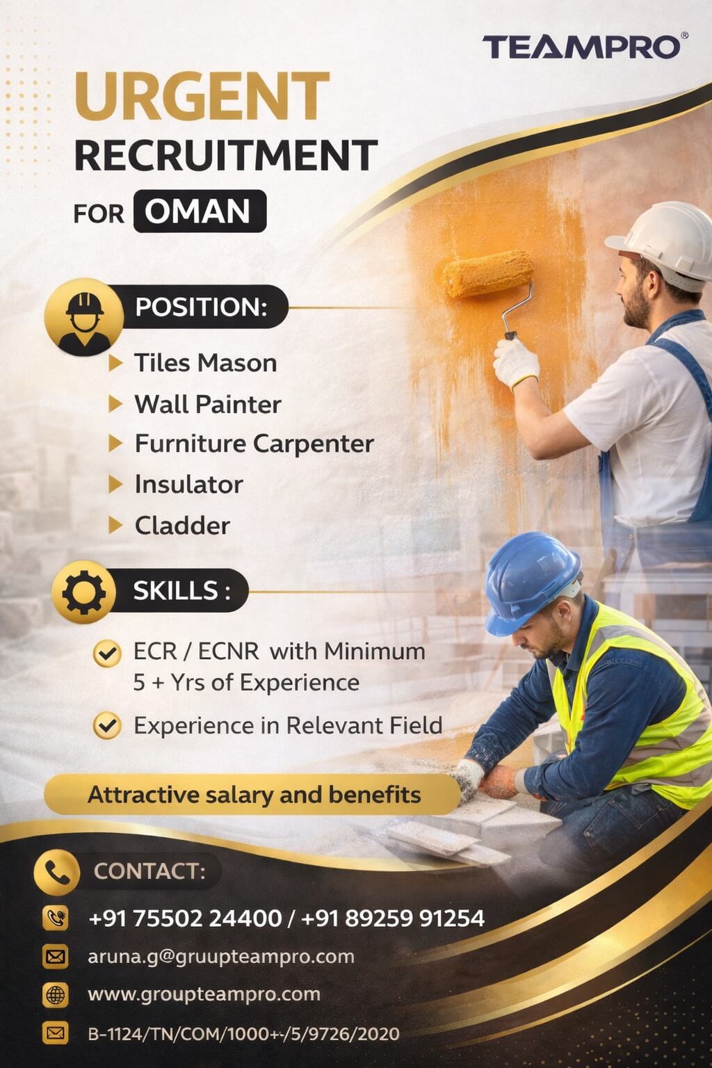 ? URGENT RECRUITMENT – OMAN ?