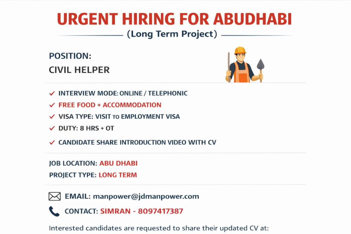 UREGENT REQUIREMENT FOR UAE LONG TERM