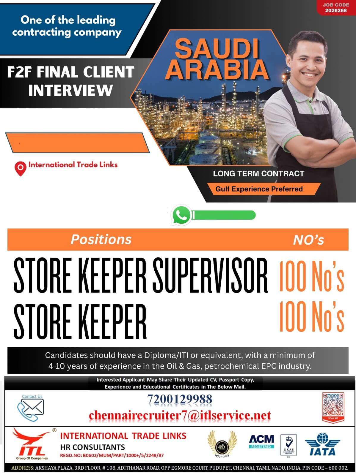 Direct interview for Saudi