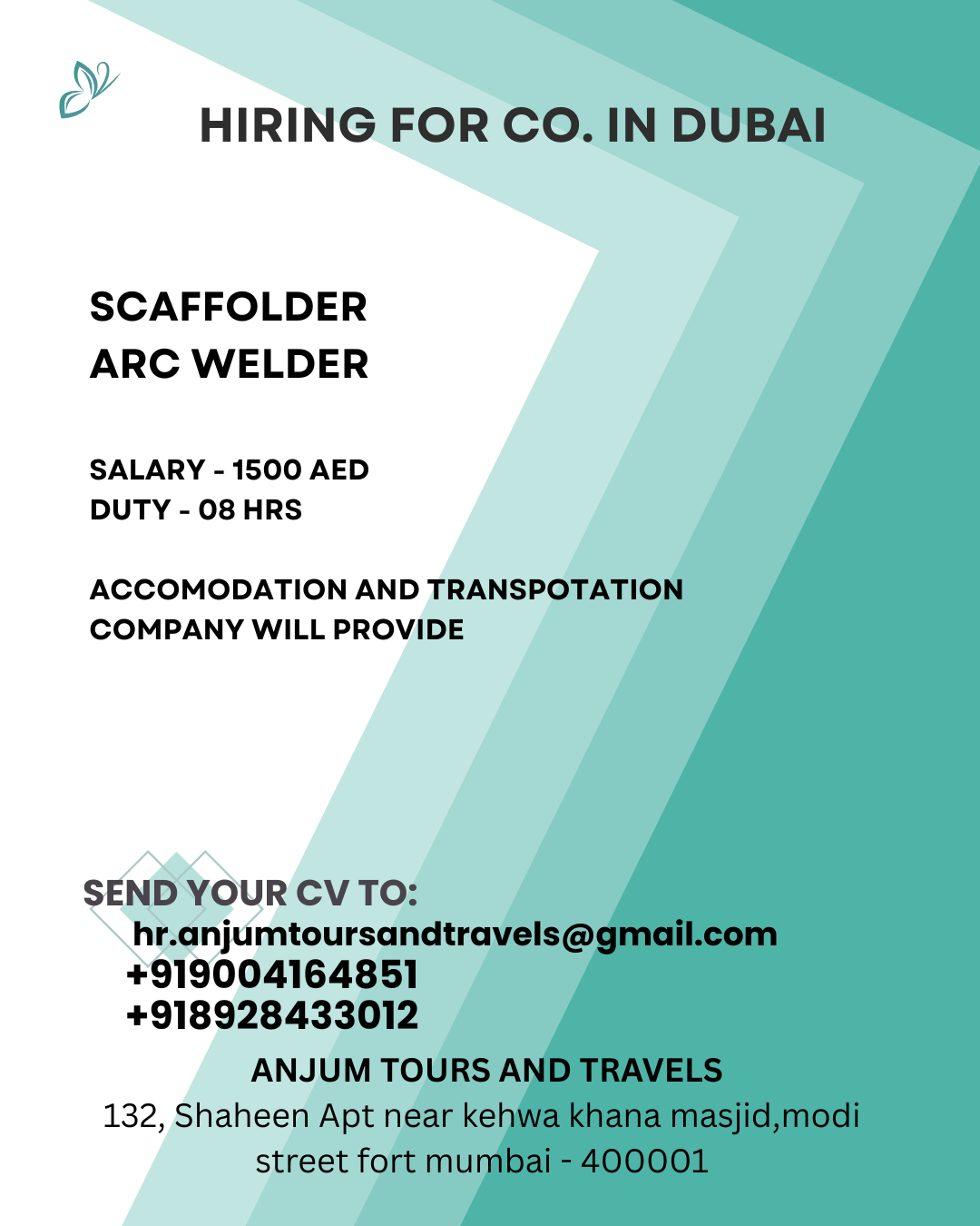 Hiring for dubai