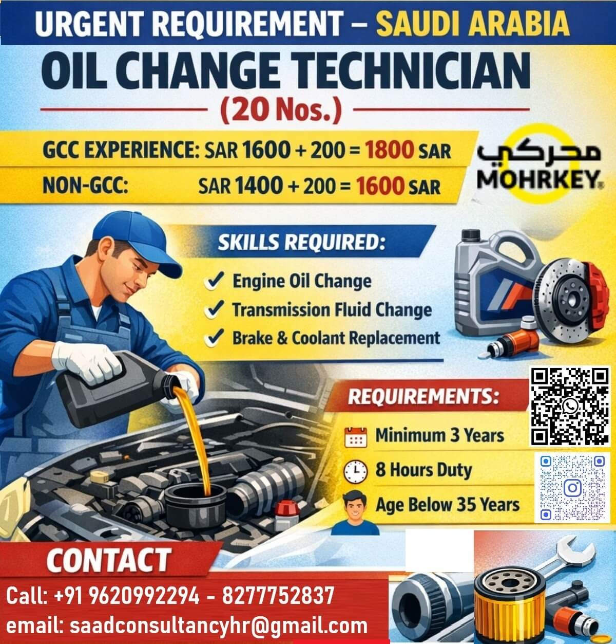 HIRING FOR MOHRKEY-SAUDI
