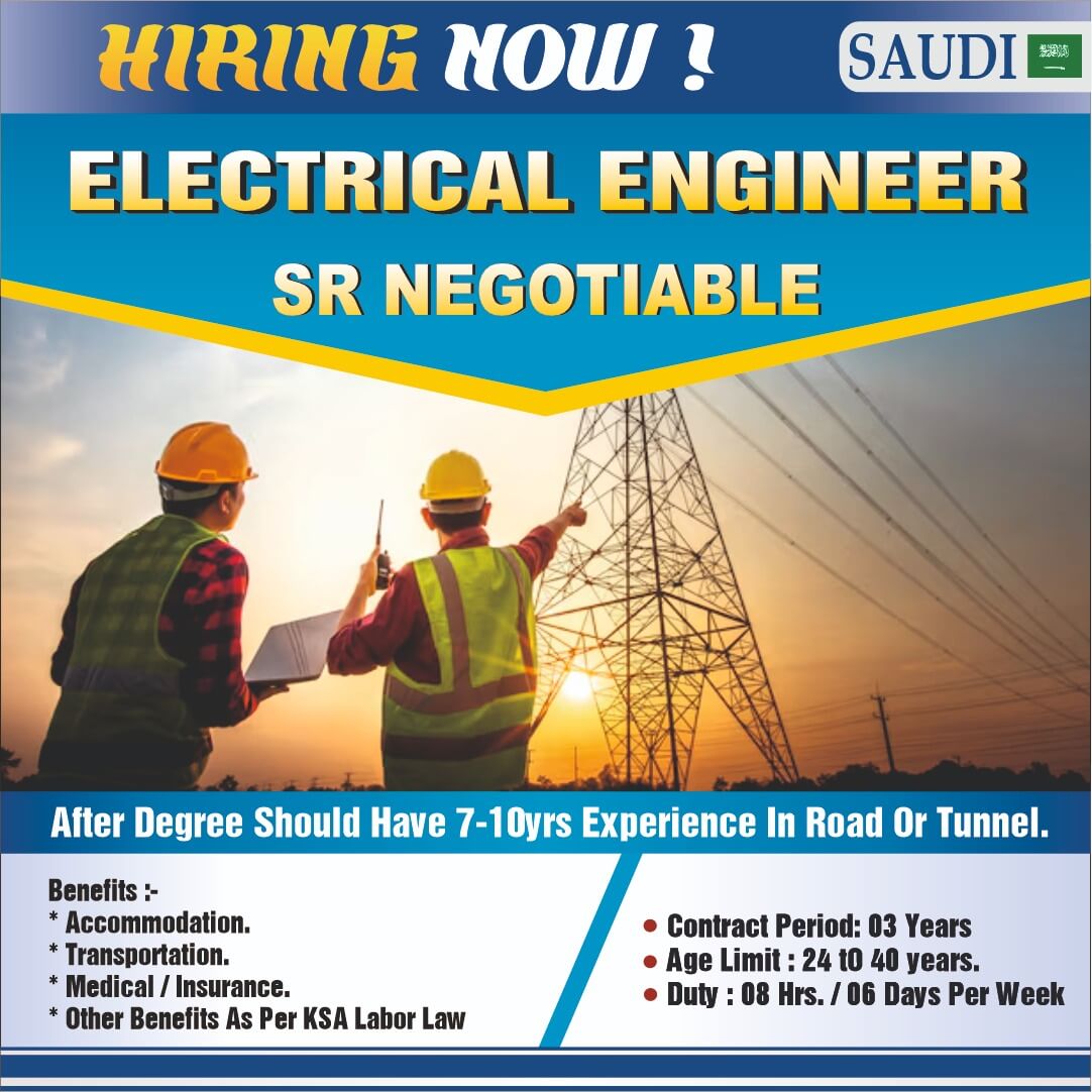 URGENT HIRING FOR SAUDI ARABIA