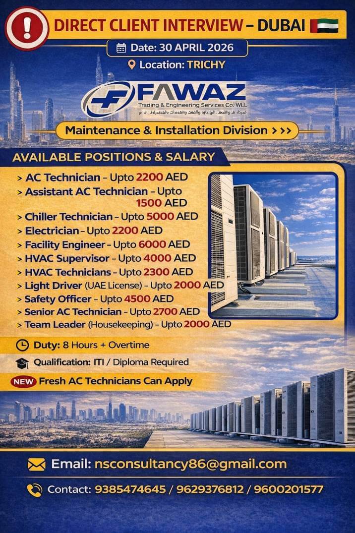 LEADING MAINTENANCE AND INSTALLATION COMPANY REQUIREMENT FOR DUBAI