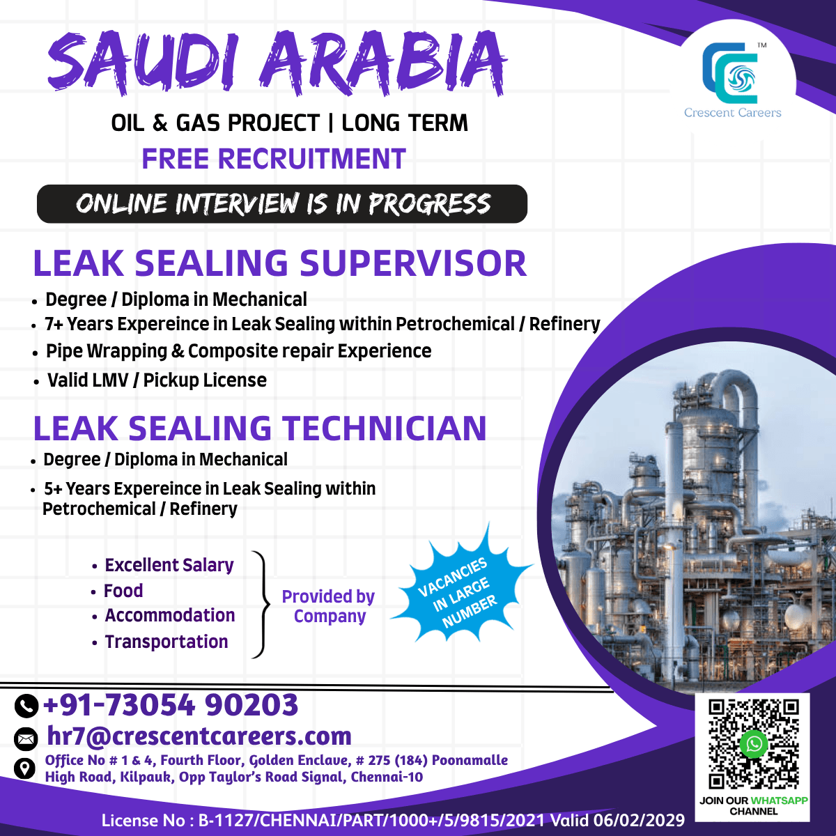 LEAK SEALING SUPERVISOR / TECHNICIAN