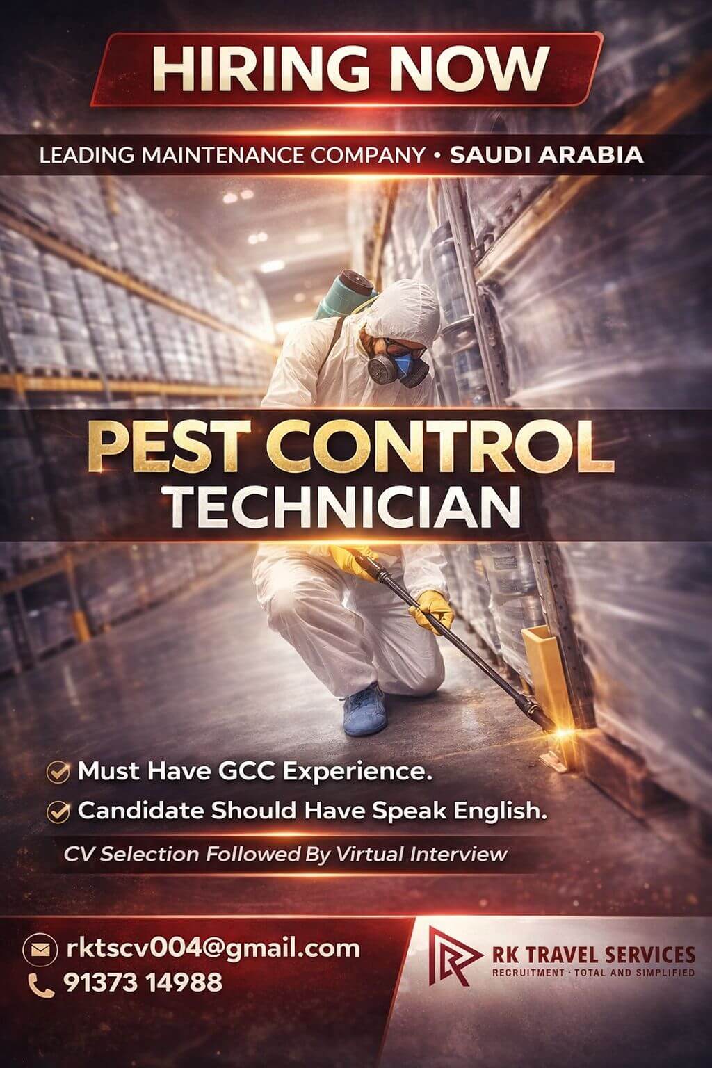 HIRING NOW LEADING MAINTENANCE COMPANY SAUDI ARABIA