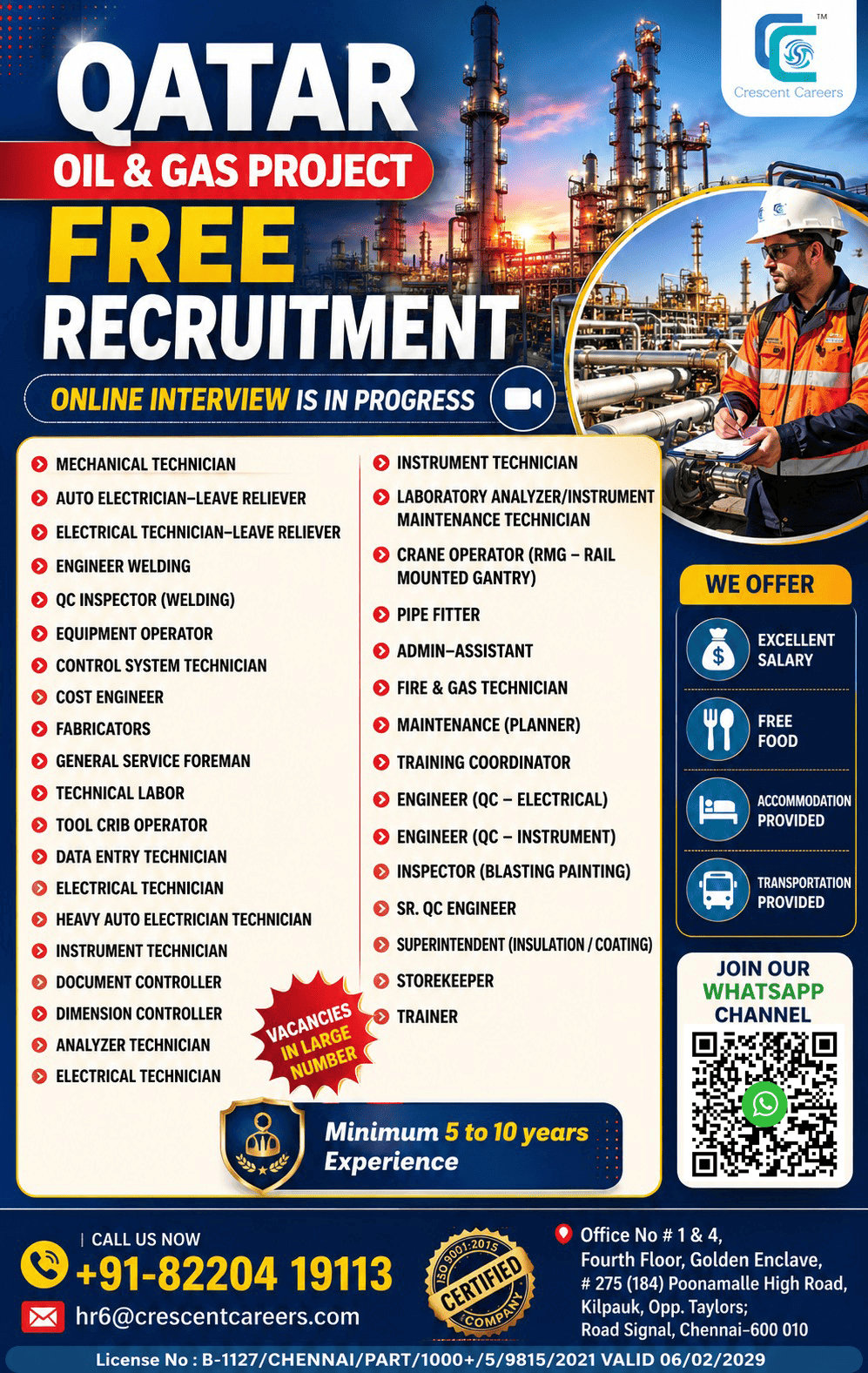 FREE RECRUITMENT FOR QATAR COUNTRY FREE RECRUITMENT FOR QATAR COUNTRY