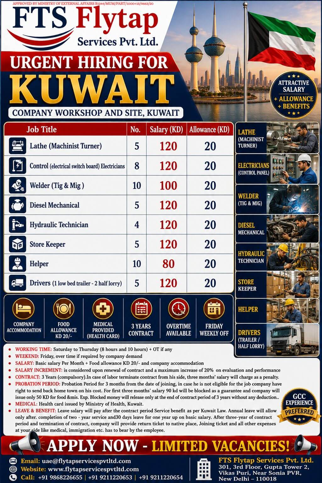 ? Urgent Hiring for Kuwait ??