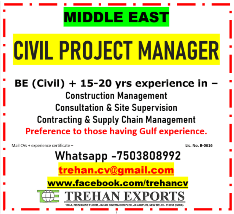 CIVIL PROJECT MANAGER CIVIL PROJECT MANAGER