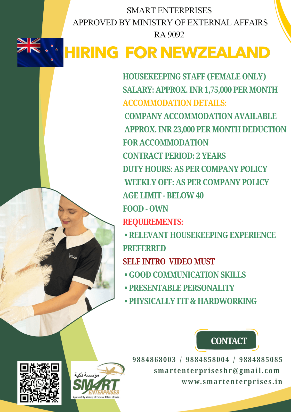 HIRING FOR NEWZEALAND