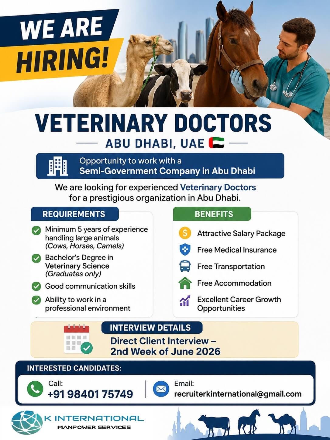 URGENT REQUIREMENT FOR UAE