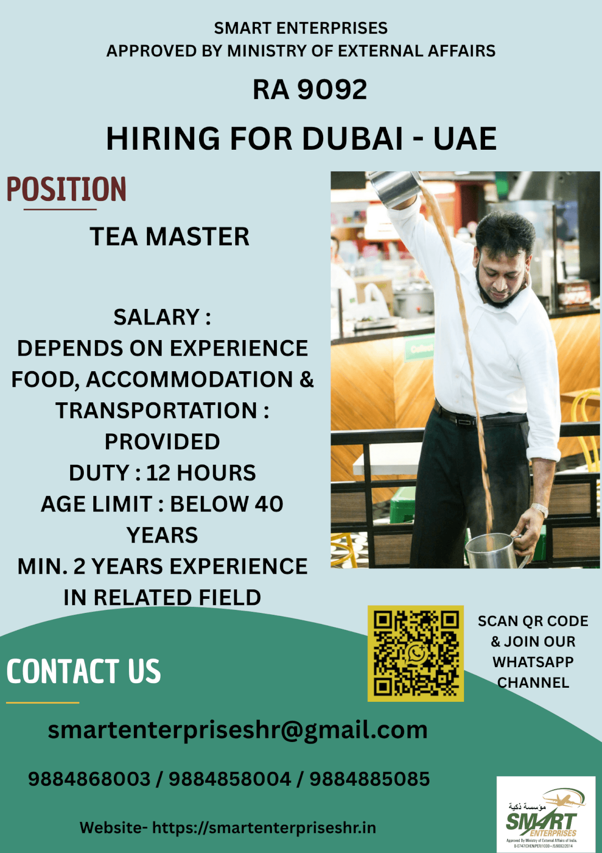 URGENT REQUIREMENT FOR DUBAI