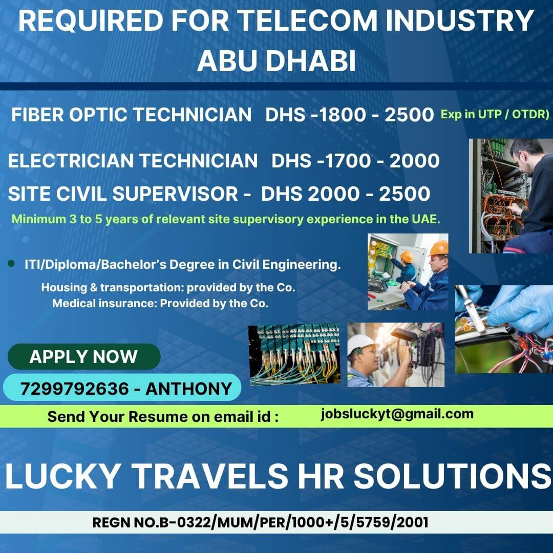 URGENT REQUIREMENT FOR ABU DHABI - GOVT PROJECT - CV SELECTION & ONLINE INTERVIEW