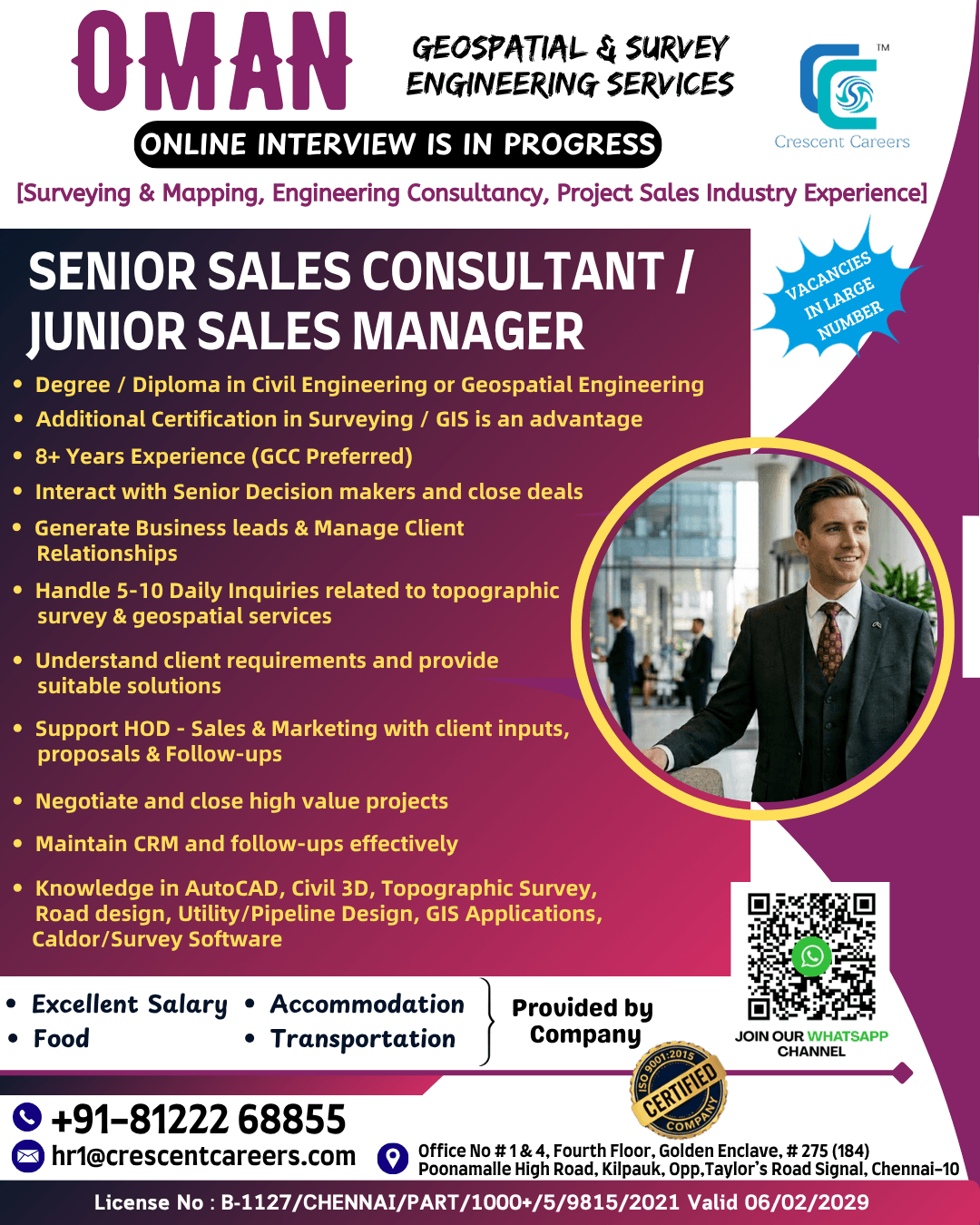 SENIOR SALES CONSULTANT / JUNIOR SALES MANAGER