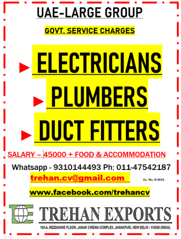 ELECTRICIANS PLUMBERS DUCTFITTERS