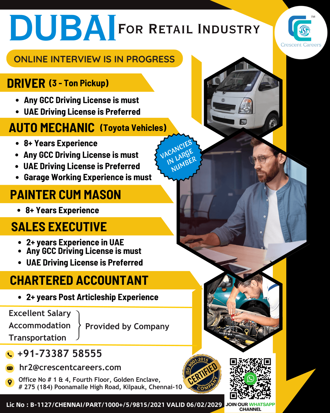RECRUITMENT FOR DUBAI COUNTRY