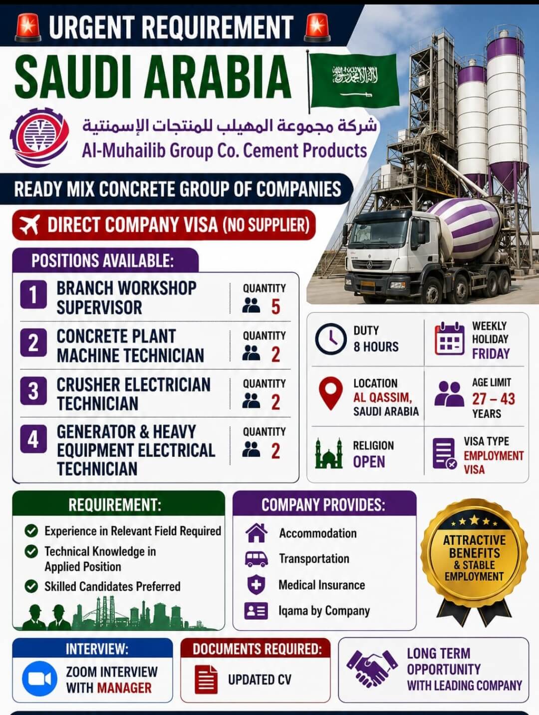 WE ARE HIRING FOR SAUDI ARABIA WE ARE HIRING FOR SAUDI ARABIA