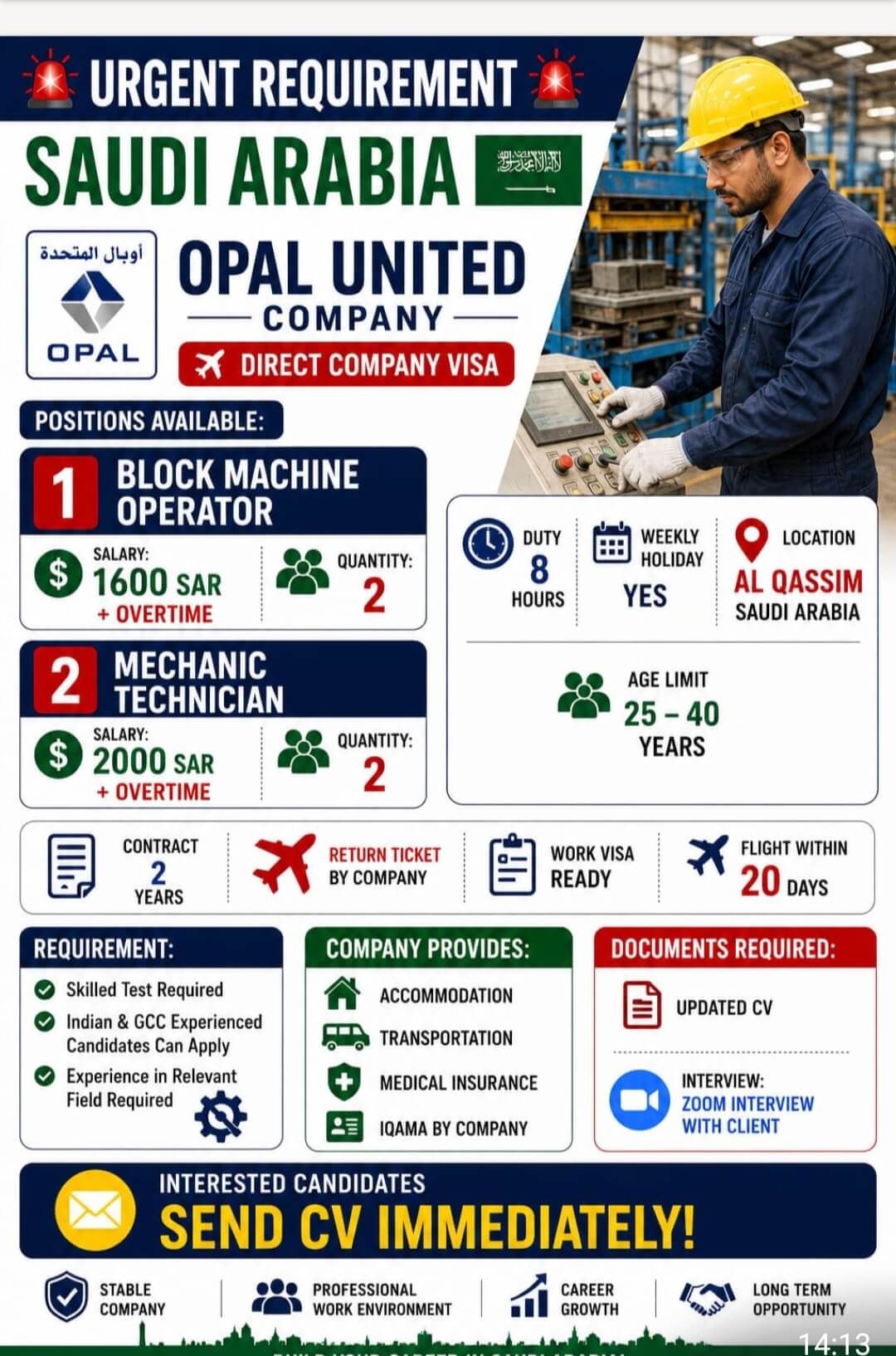 URGENTLY HIRING URGENTLY HIRING