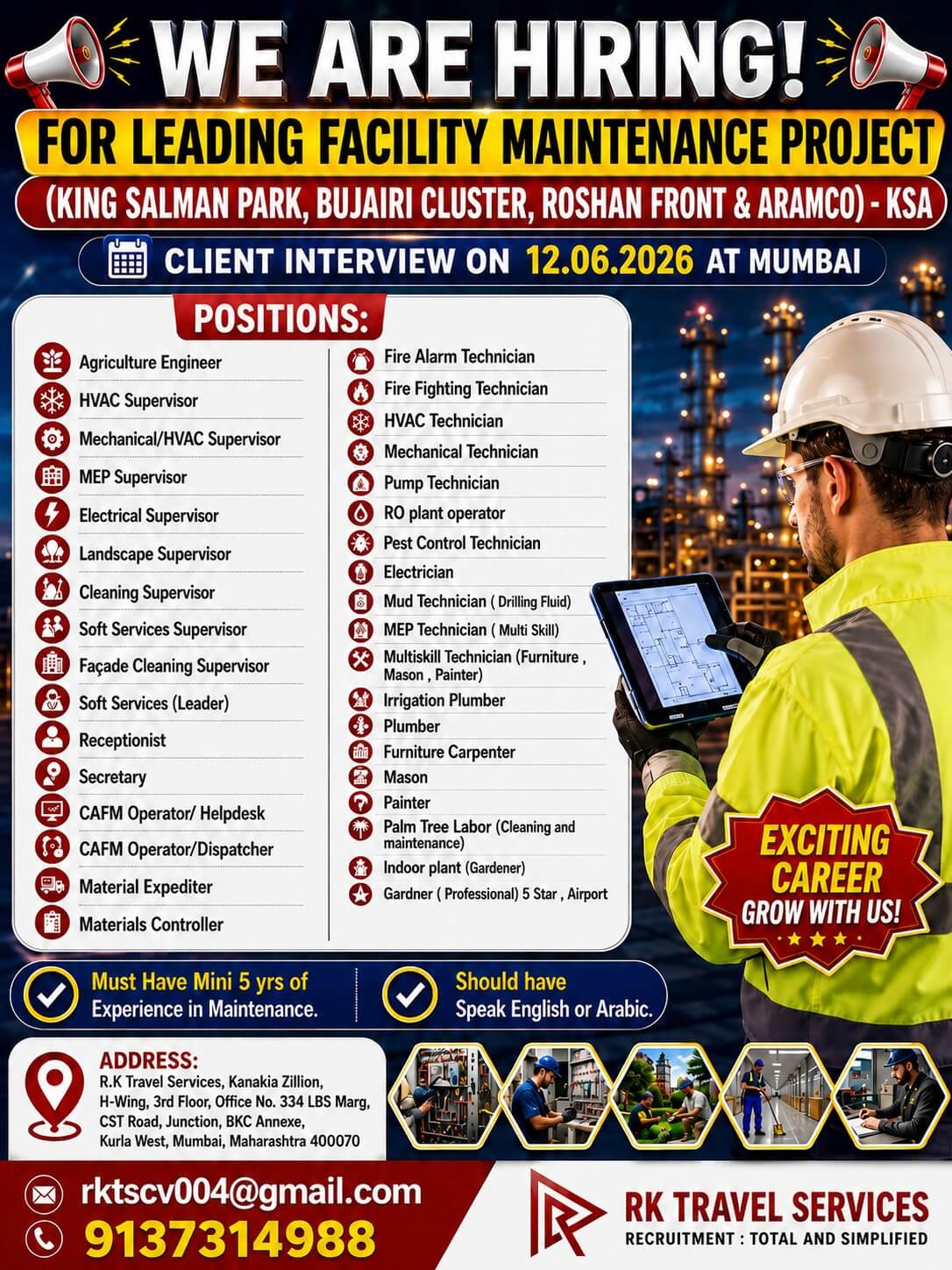 FOR LEADING FACILITY MAINTENANCE PROJECT