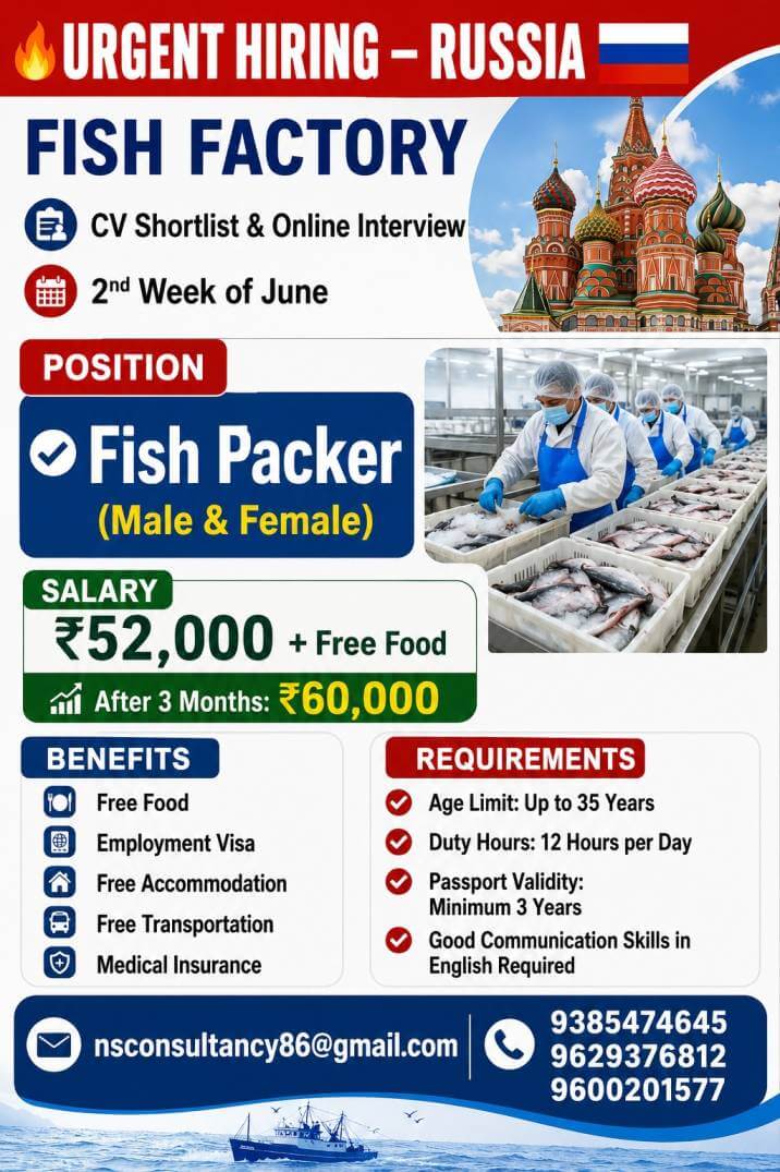 LEADING FISH FACTORY REQUIREMENT FOR RUSSIA