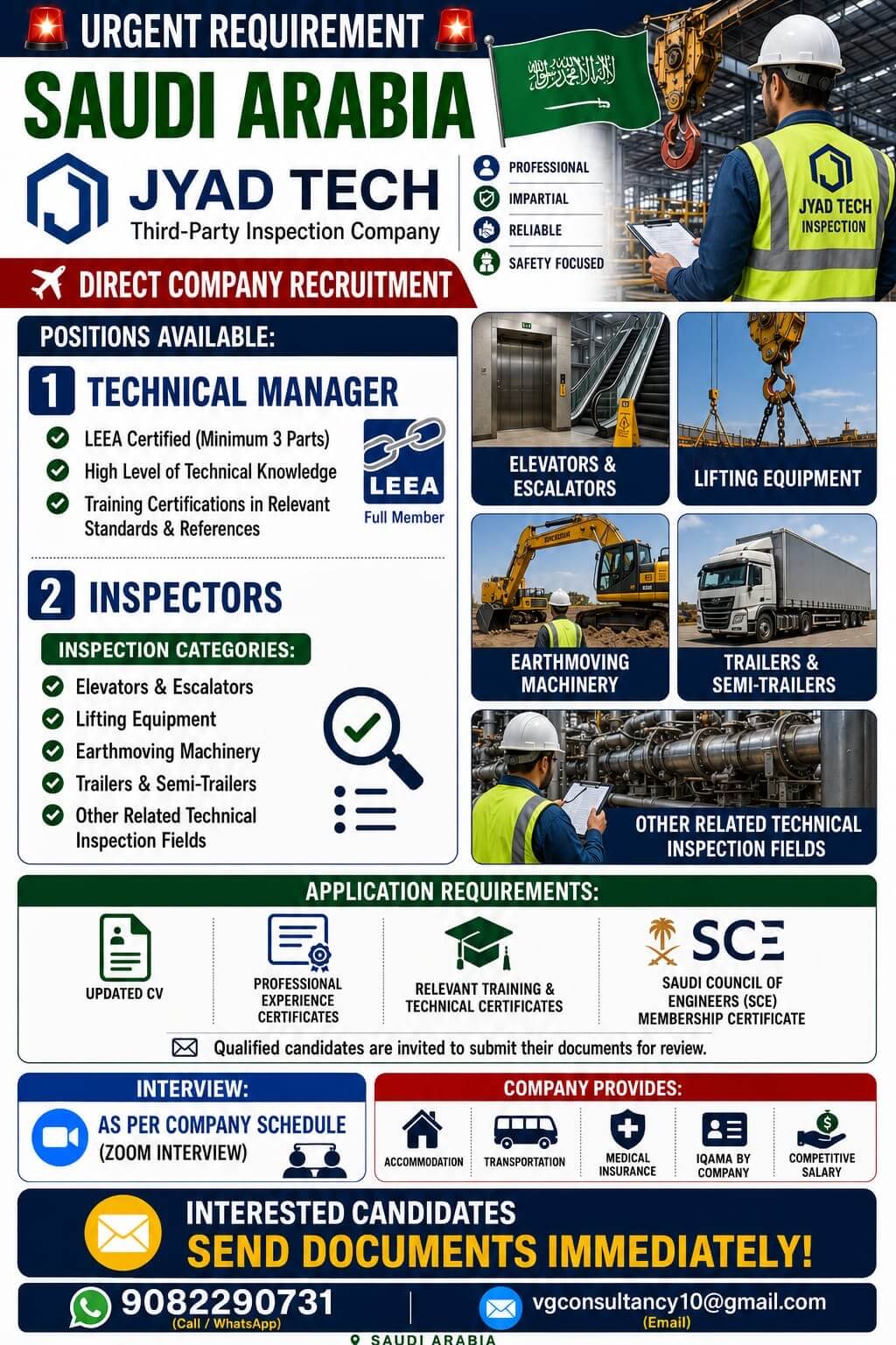 Urgent requirement for saudi arabia Urgent requirement for saudi arabia
