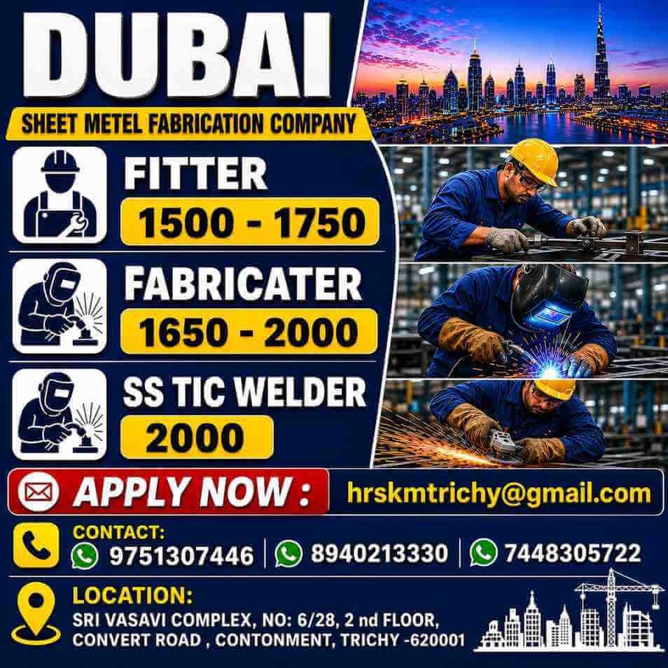urgent requirement - dubai