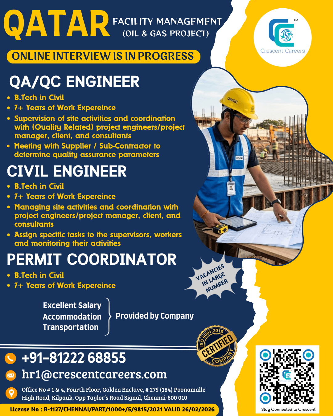 RECRUITMENT FOR QATAR COUNTRY