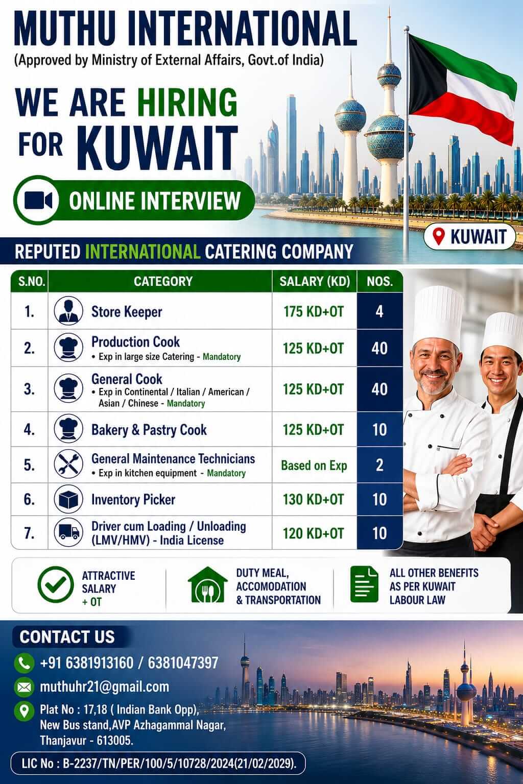 WANTED FOR KUWAIT