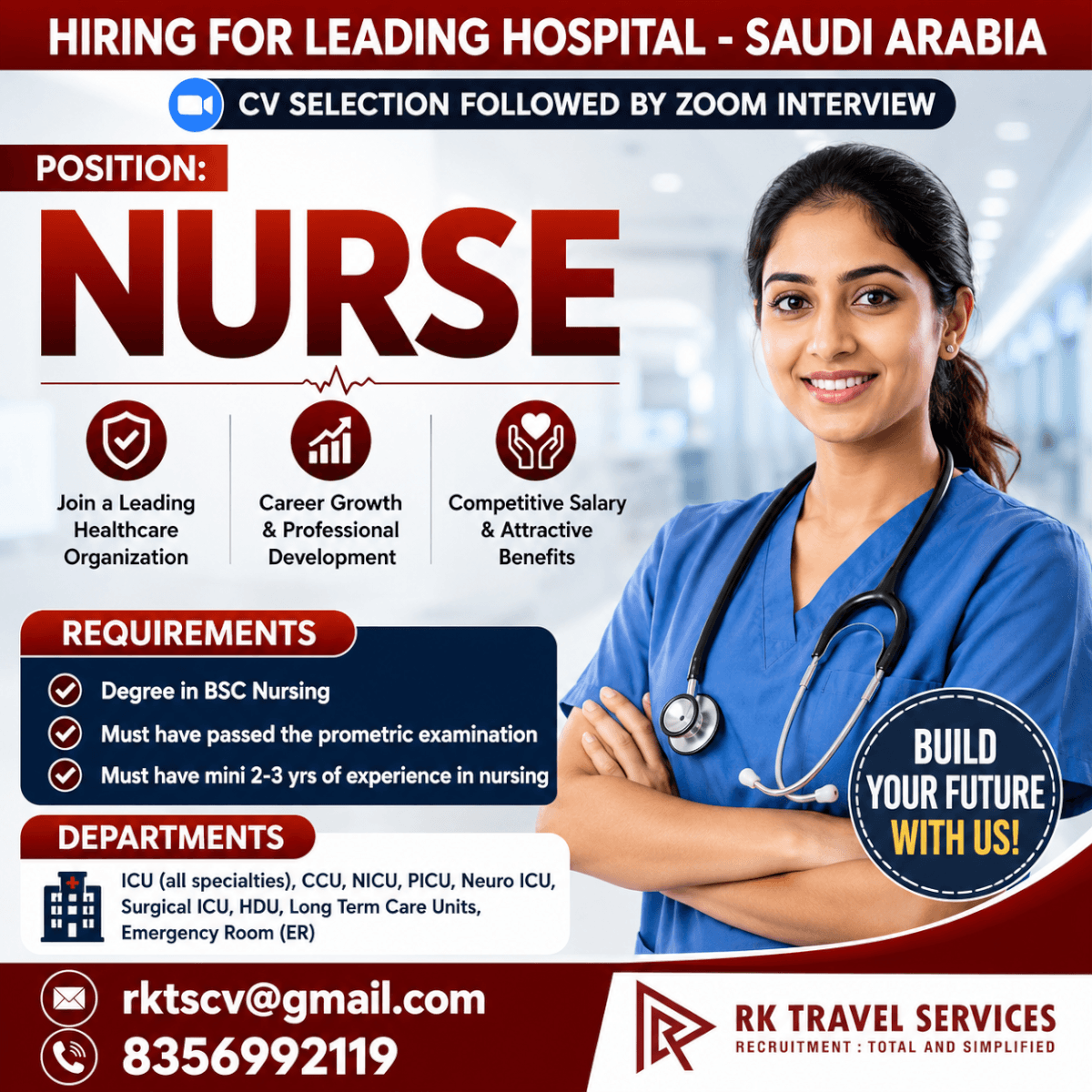 HIRING FOR LEADING HOSPITAL - SAUDI ARABIA