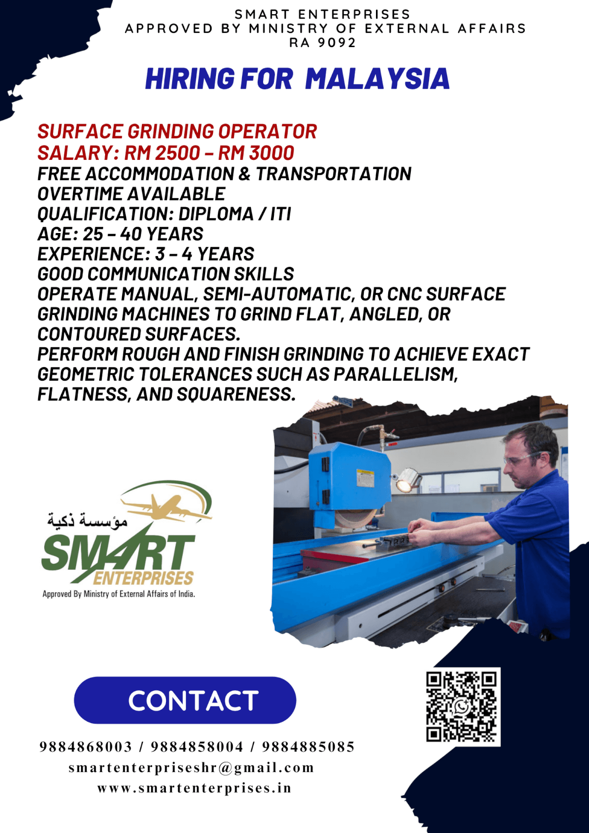 HIRING FOR MALASIYA