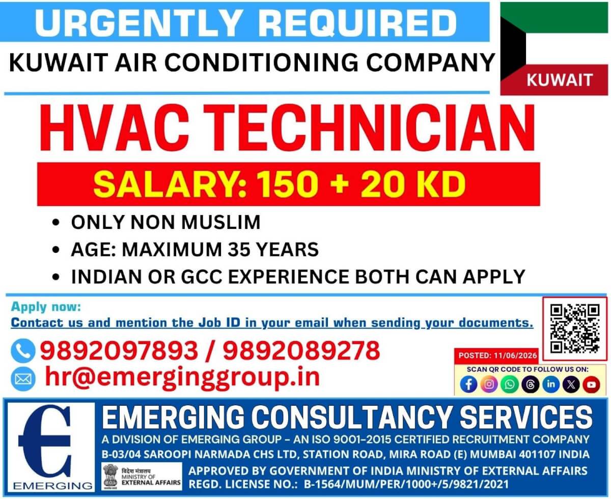 URGENTLY REQUIRED FOR KUWAIT ONLINE INTERVIEW SOON