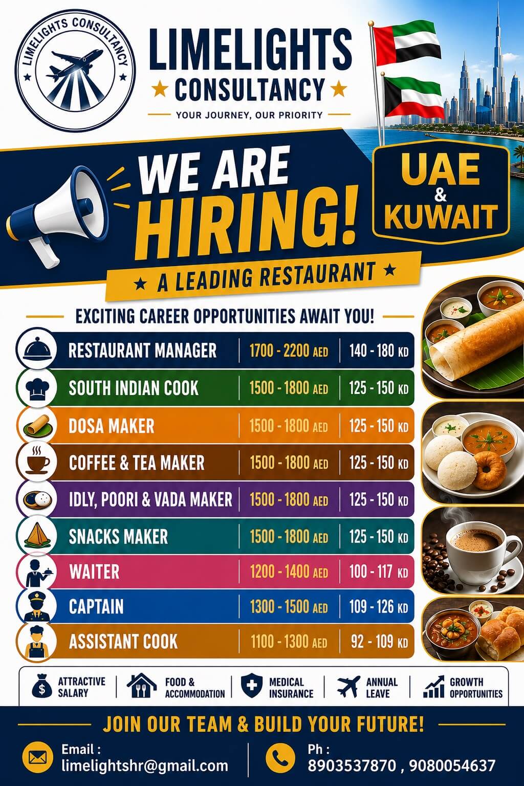 Wanted for Dubai/Kuwait