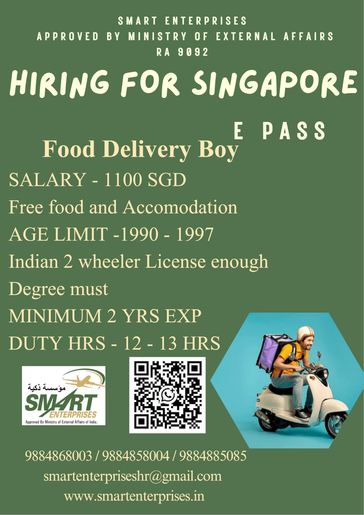 HIRING FOR SINGAPORE HIRING FOR SINGAPORE