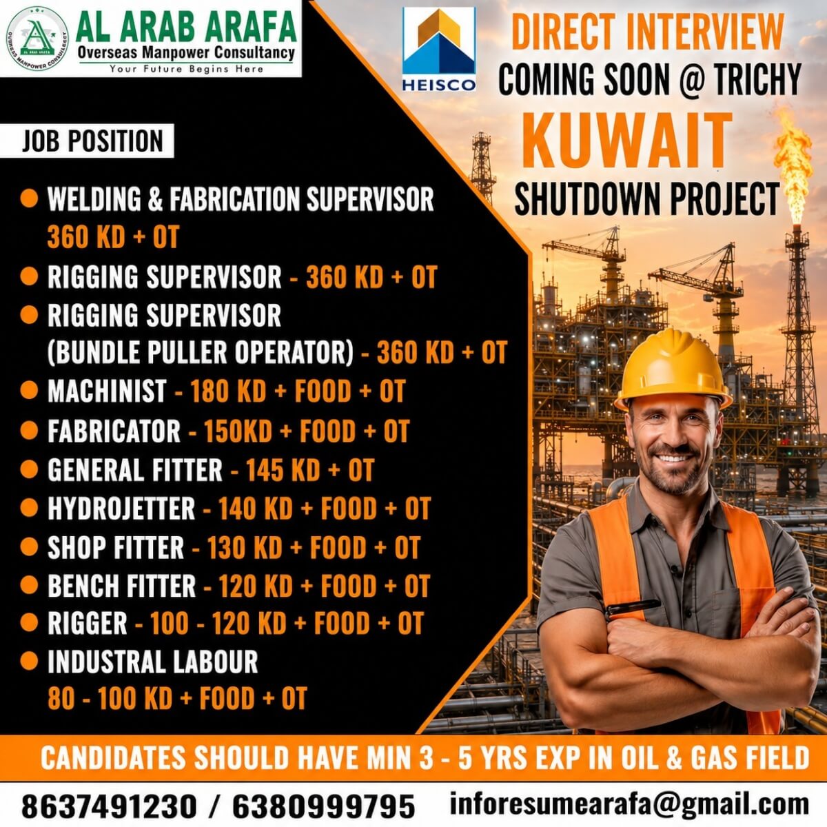 DIRECT INTERVIEW COMING SOON @ TRICHY