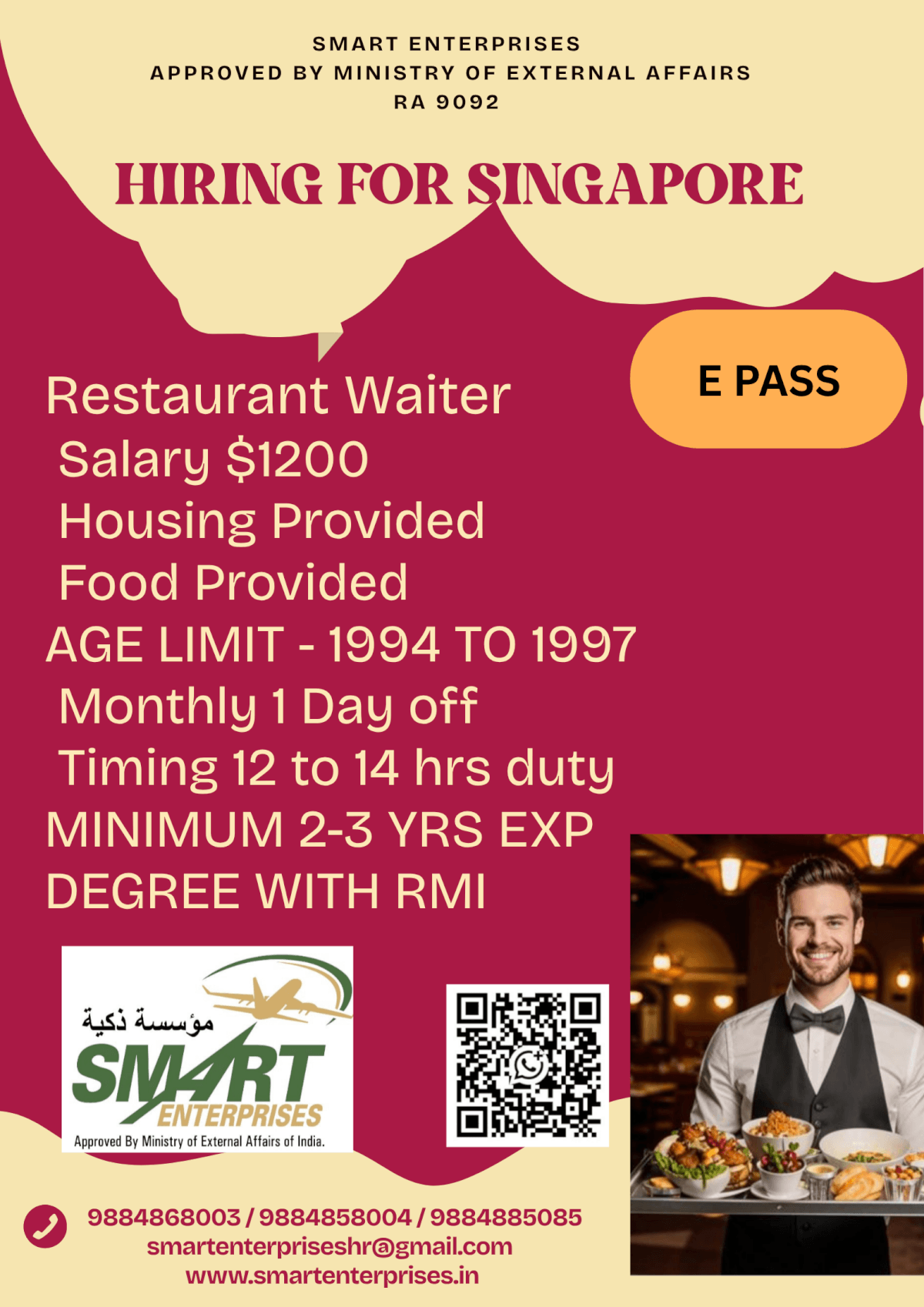 HIRING FOR SINGAPORE