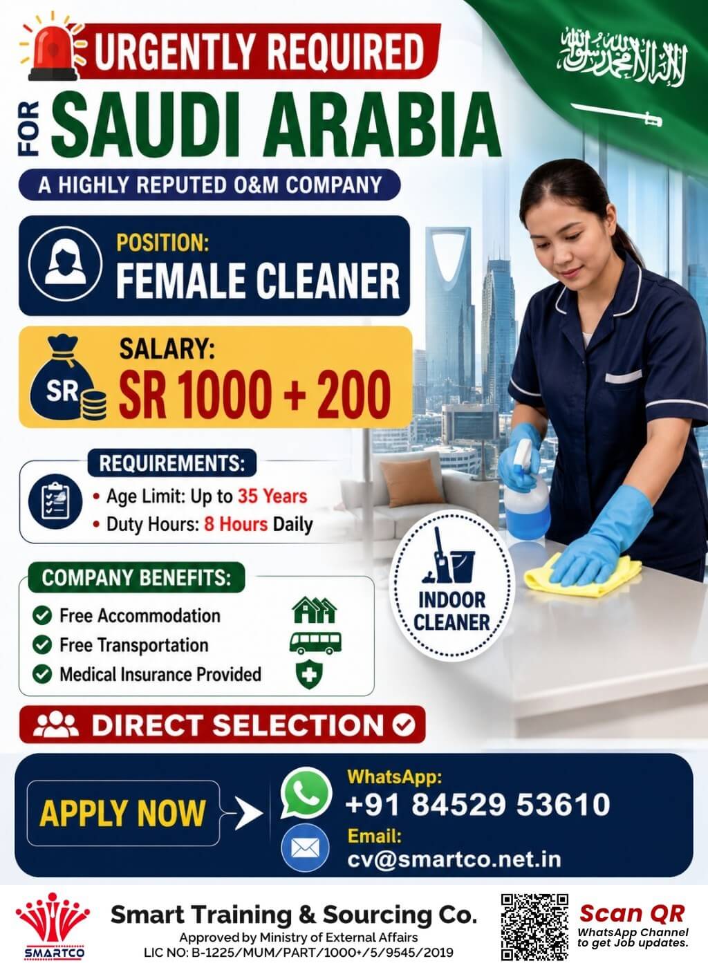 URGENTLY REQUIRED FOR SAUDI ARABIA A Highly Reputed O&M Company