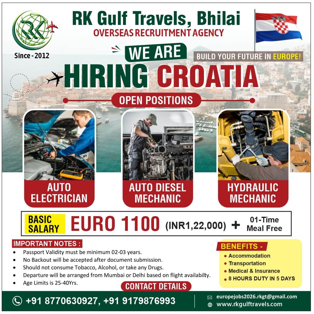 HIRING FOR A LEADING HEAVY AUTOMOBILE WORKSHOP - CROATIA (EUROPE)