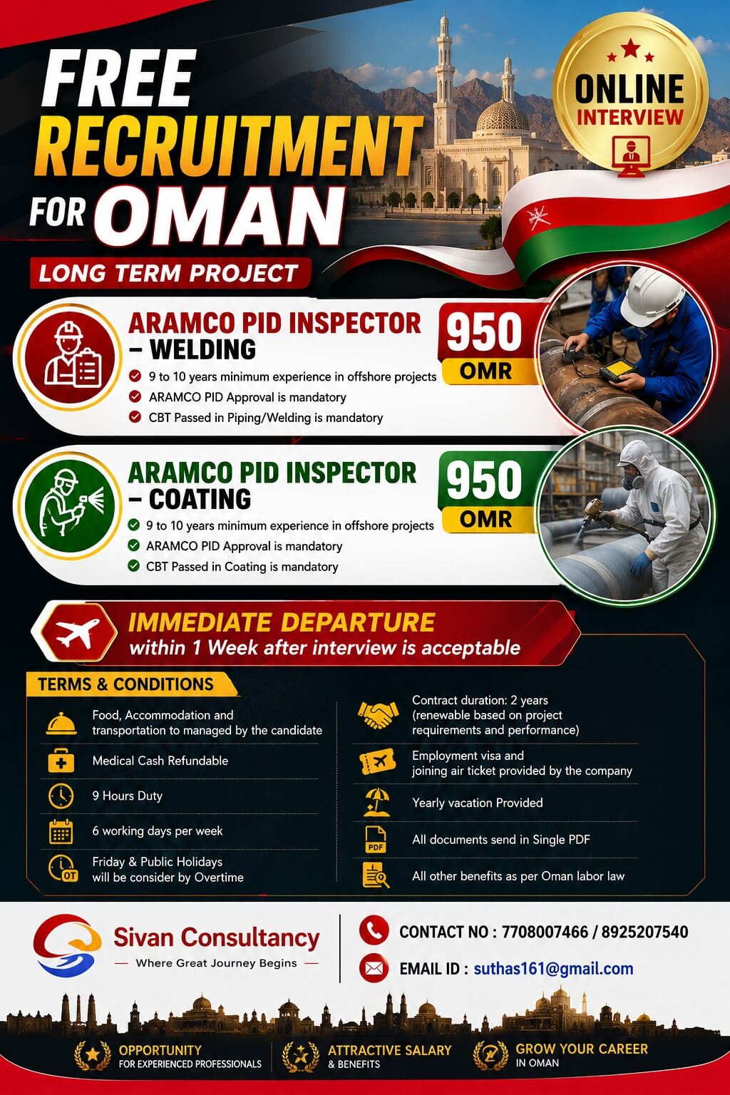 Free Recruitment for Oman