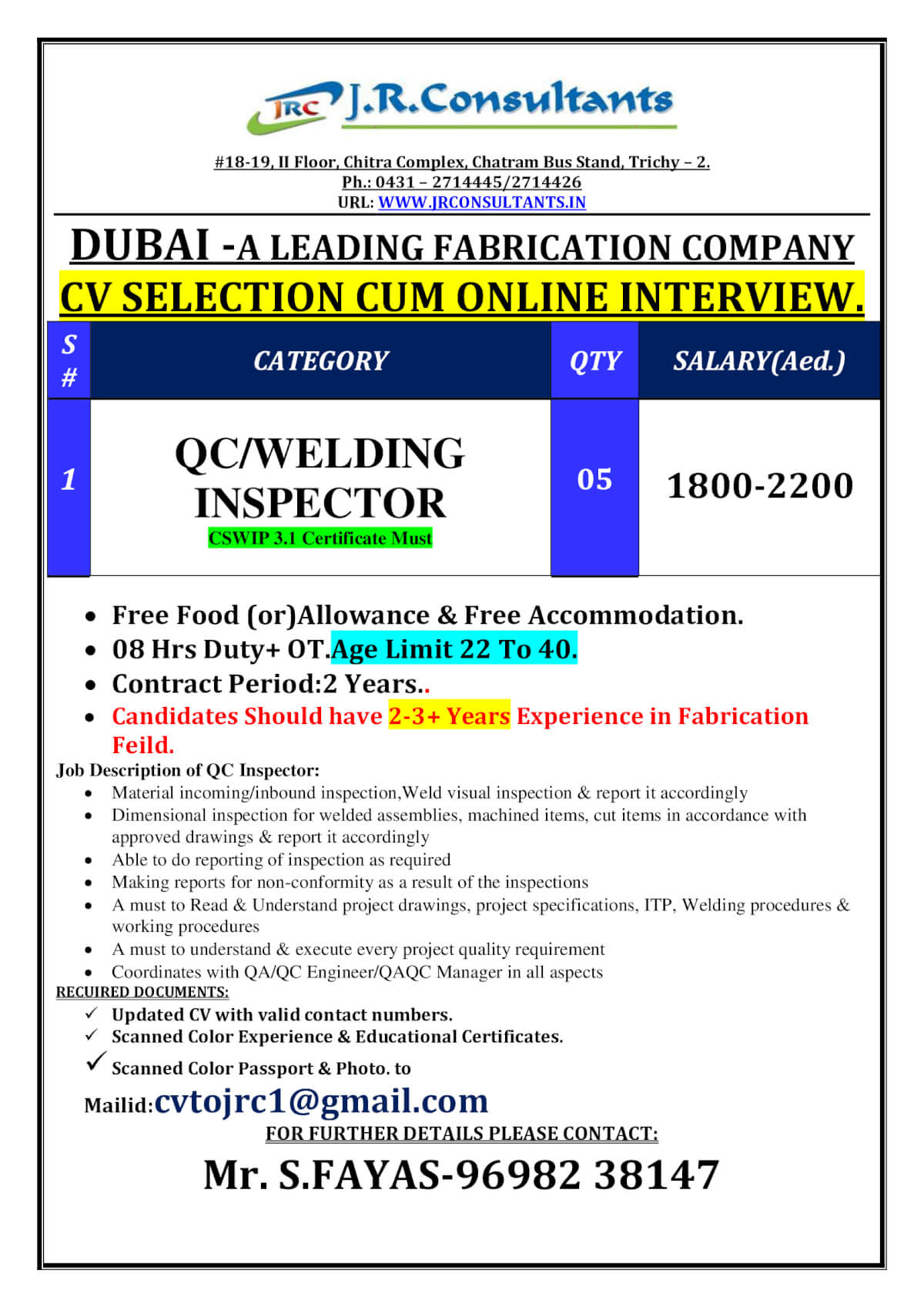 DUBAI A LEADING FABRICATION COMPANY