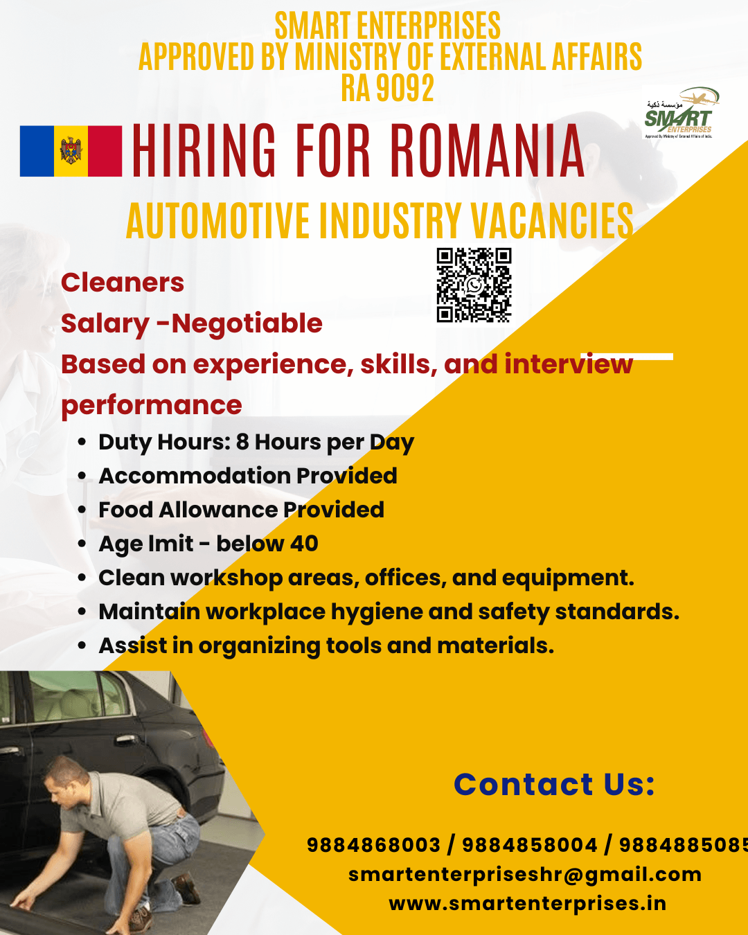 HIRING FOR ROMANIA