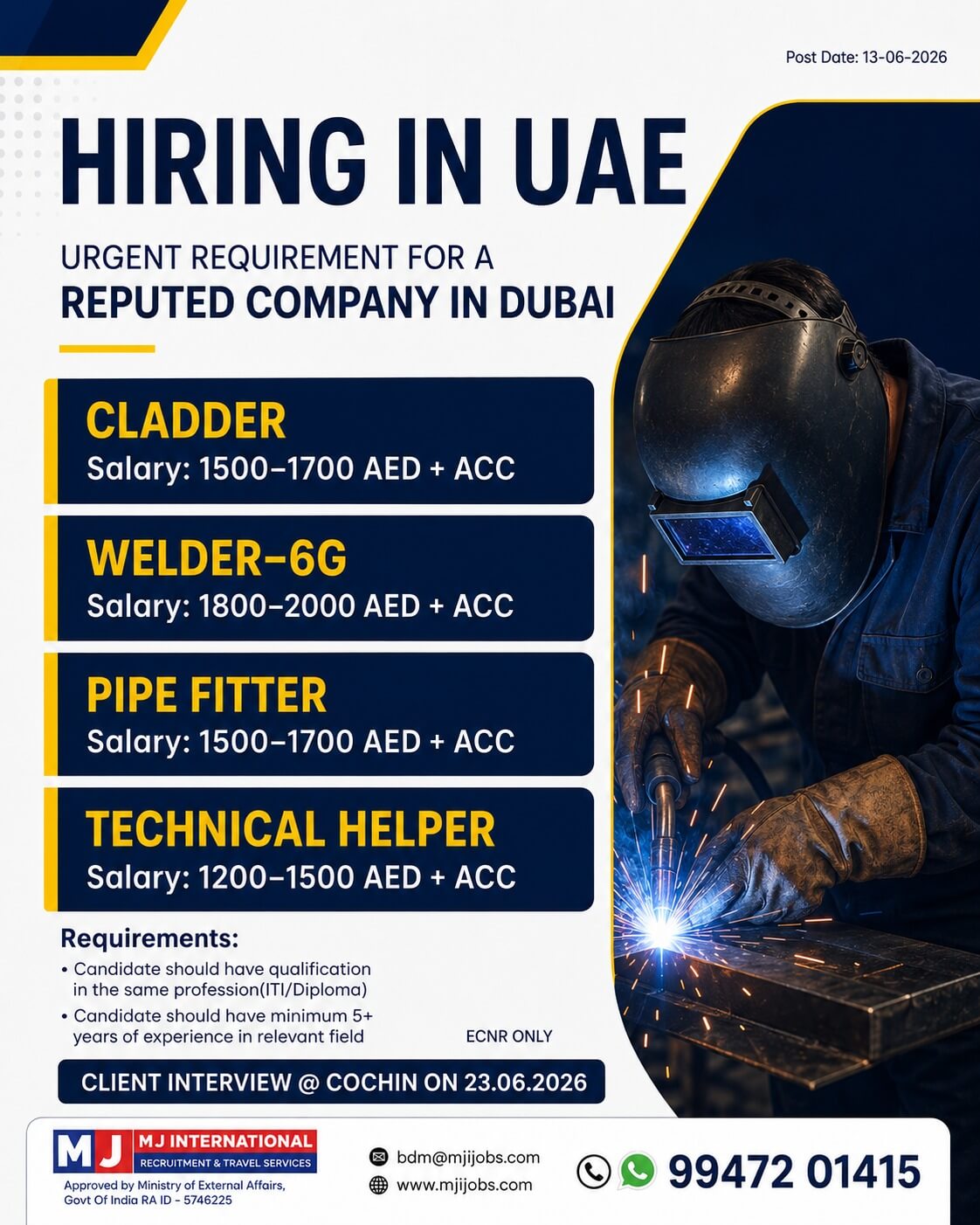 UAE - Direct Client Interview on Cochin