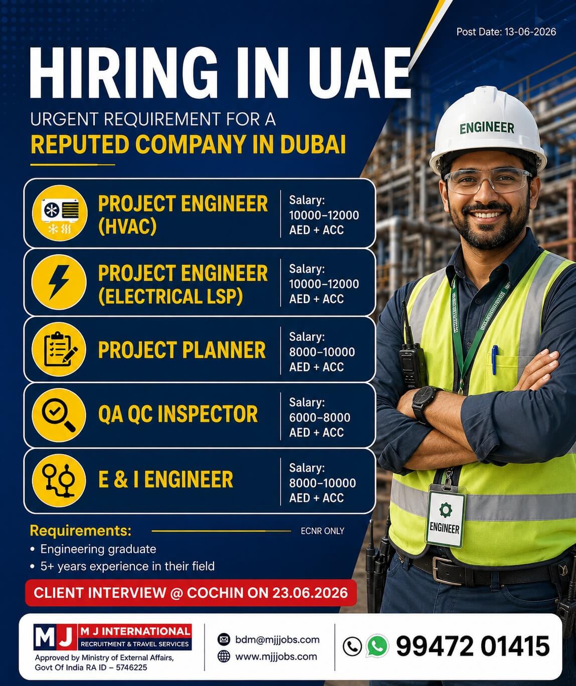 UAE - Direct Client Interview on Cochin