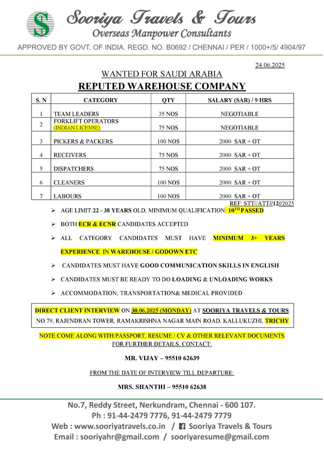 REPUTED WAREHOUSE COMPANY - SAUDI
